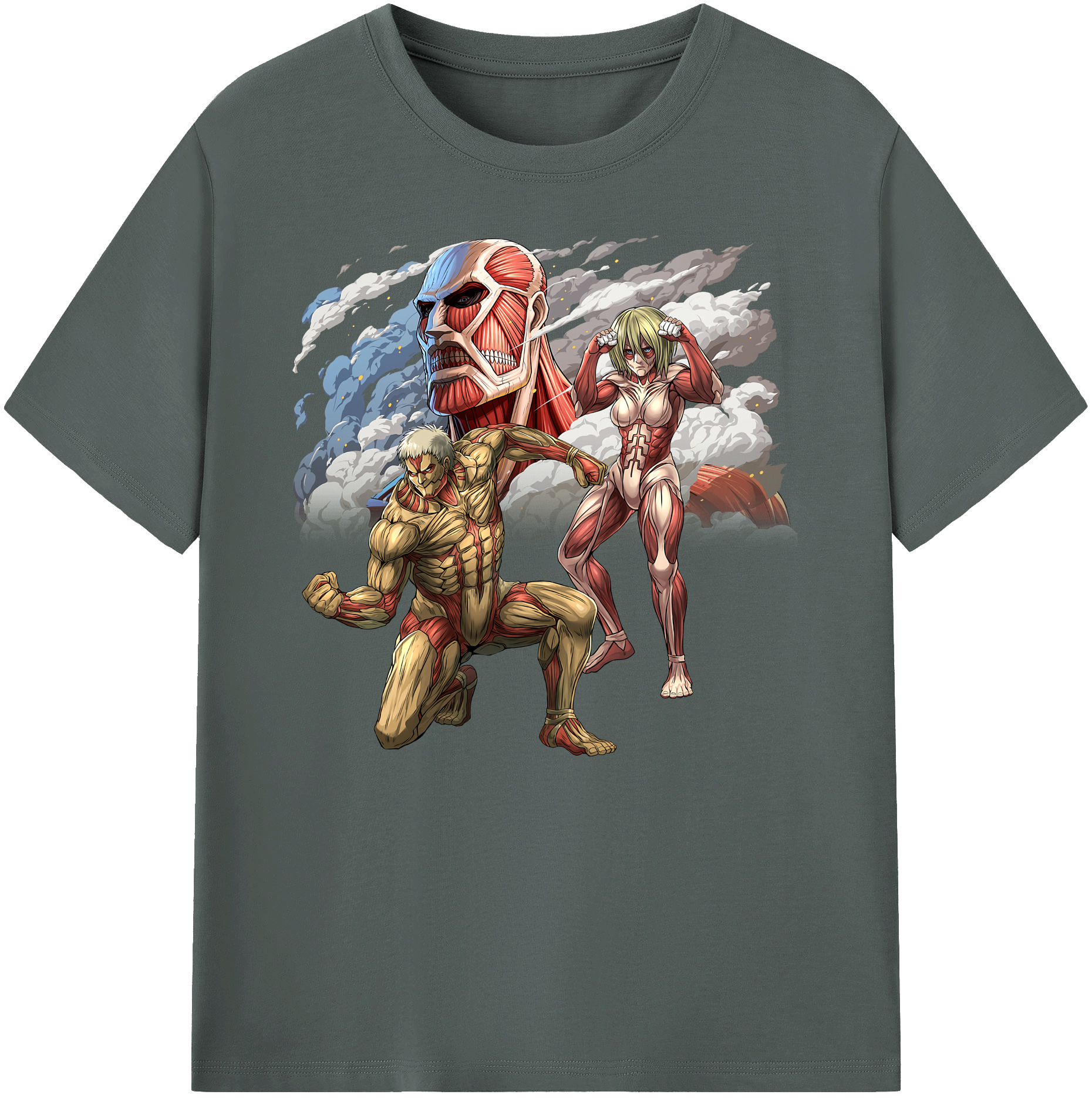 （画像用） 進撃の巨人 Attack on Titan 綿100％ メンズ半袖Tシャツ｜肌触りやわらか＆通気性